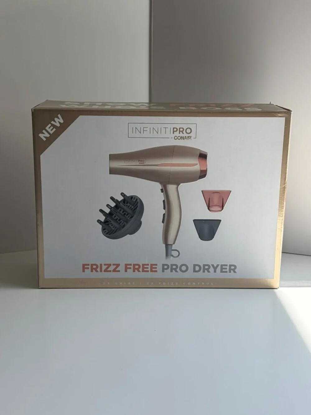 NIB Conair Infiniti PRO Frizz-Free 1875W Salon AC Motor Hair Dryer Rose